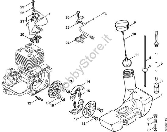 Serbatoio carburante, Raccordo BT 120 C BT 120 C brand Stihl